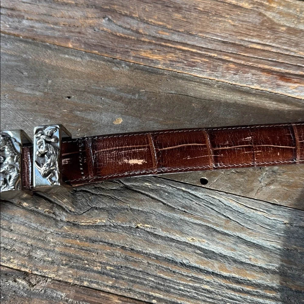 Brighton Museum collection vintage 1995 Noah’s Ark leather‎ belt Large